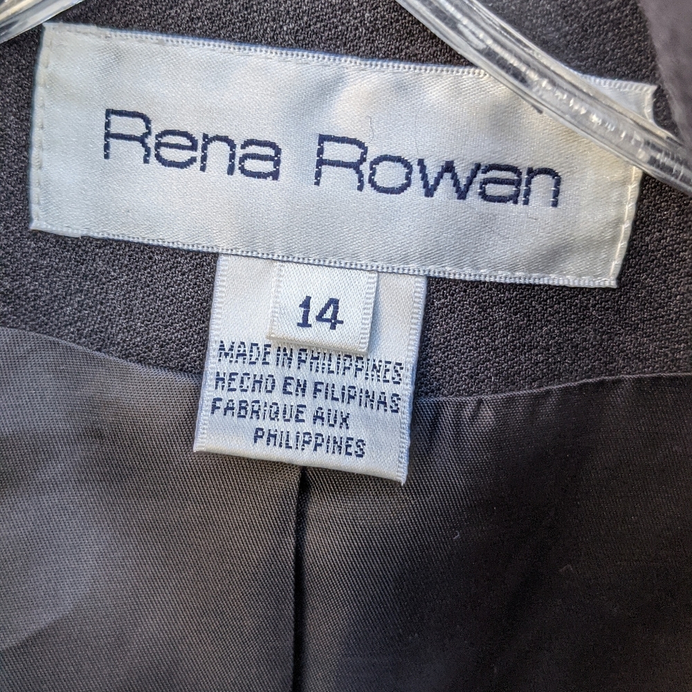100% New Wool Steel Gray Blazer 3 Button Closure Pockets EUC by Rena Rowan